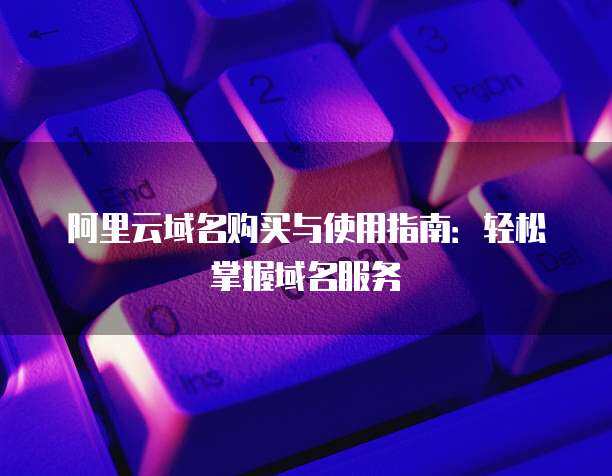 阿里云域名搭載服務 構建企業互聯網基礎設施的首選路徑